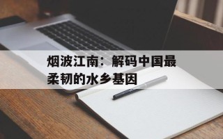 烟波江南：解码中国最柔韧的水乡基因