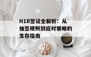H1B签证全解析：从抽签规则到应对策略的生存指南