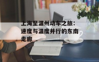 上海至温州动车之旅：速度与温度并行的东南走廊